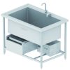 Automatic slag-removal soaking sink